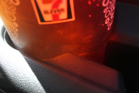 The edges of these three cupholders poked into the side of the Double Gulp, but it didn’t seem to affect much.